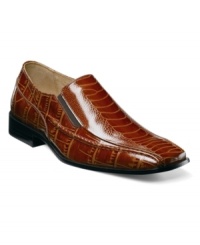 Think outside the office and turn to these exotic-printed men's loafers when you want to spice up your tailored wardrobe with a pair of men's dress shoes that really stands out. Think outside the office and turn to these exotic-printed men's loafers when you want to spice up your tailored wardrobe with a pair of men's dress shoes that really stands out.