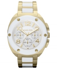 Add a chic element to your look with this Tribeca watch by Michael Kors. Add a chic element to your look with this Tribeca watch by Michael Kors.
