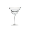 This retro Ralph Lauren martini glass gleams in hand-blown crystal, accented with sleek, vertical grooves at the base for a deco-inspired look.