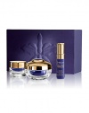 The Guerlain Orchidée Impériale Discovery set contains a full size eye creme (0.5 oz) and a deluxe sample of the creme (0.23 oz.) and the Longevity Concentrate (0.16 oz.) in a modern, re-usable cardboard coffret. Ideal set to discover the benefits of the Orchidée Impériale trilogy.