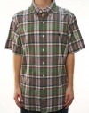 Polo Ralph Lauren Men's Custom Fit Button Down Collar Plaid Shirt Green