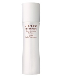 Shiseido The Skincare Hydro Nourishing Softener. A dual-action hydrating and exfoliating lotion that transforms the skins texture in an instant. Improves clarity, radiance, and moisture retention. Recommended for normal and combination skin. Use daily with Shiseido cotton after cleansing and before moisturizer. Shiseido The Skincare Hydro Nourishing Softener. A dual-action hydrating and exfoliating lotion that transforms the skins texture in an instant. Improves clarity, radiance, and moisture retention. Recommended for normal and combination skin. Use daily with Shiseido cotton after cleansing and before moisturizer.