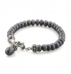 7 3/4 Bracelet Fresh Water Black Pearls 7.5-8 MM Cultured With Pallini Toggle Clasp - Honora
