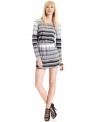 Tonal stripes add a graphic appeal to this Tee by Big Star dress -- perfect for a casual yet cool look!