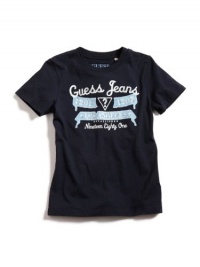 GUESS Kids Boys Guess Jeans Screen Tee, NAVY (4) GUESS Kids Boys Guess Jeans Screen Tee, NAVY (4)