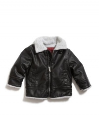 GUESS Kids Boys Toddler Bomber Jacket With Hat, BLACK (18M) GUESS Kids Boys Toddler Bomber Jacket With Hat, BLACK (18M)