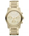 A touch of natural-inspired horn lends a rustic presence to this Runway watch from Michael Kors.