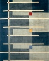 Area Rug 2x3 Rectangle Contemporary Navy Color - Momeni New Wave Rug from RugPal