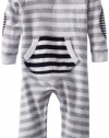 Splendid Littles Baby-Boys Newborn Navy Stripe Active Romper, White, 12-18 Months