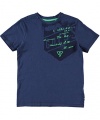 Guess License No. 40 T-Shirt (Sizes 8 - 20) - navy, 12 - 14