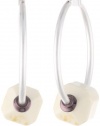 Kenneth Cole New York Urban Naturals Ivory Geometric Bead Hoop Earrings