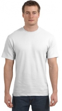 Hanes Preshrunk 100% Cotton 6.1oz. Beefy-T - Born To Be Worn T-Shirt, LARGE-White Hanes Preshrunk 100% Cotton 6.1oz. Beefy-T - Born To Be Worn T-Shirt, LARGE-White