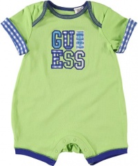 Guess Gingham Guy Romper (Sizes 0M - 9M) - lime, 0 - 3 months Guess Gingham Guy Romper (Sizes 0M - 9M) - lime, 0 - 3 months