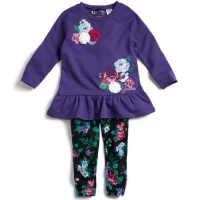 Guess Girls 2T-6X Floral Sweatshirt with Leggings (5/6, Purple) Guess Girls 2T-6X Floral Sweatshirt with Leggings (5/6, Purple)