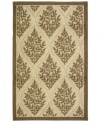 A geometric leaf design presents a modern look in this Revena accent rug from Bacova, featuring a neutral colorway to match any home decor. Finished with a woven loop construction for unique texture and skid-resistant backing for safety.