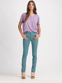 Woven stretch denim in your favorite hue, cut for a slim, skinny fit.THE FITSlim fitRise, about 9Inseam, about 35THE DETAILSZip flyFive-pocket stylePlain back patch pockets98% cotton/2% elastaneHand washMade in Italy Woven stretch denim in your favorite hue, cut for a slim, skinny fit.THE FITSlim fitRise, about 9Inseam, about 35THE DETAILSZip flyFive-pocket stylePlain back patch pockets98% cotton/2% elastaneHand washMade in Italy
