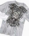 This Tapout tee has a cool cat print and a stylish layered tee look.