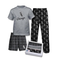 adidas Chicago White Sox Boys 3-pc. Pajama Set (Small (8)) adidas Chicago White Sox Boys 3-pc. Pajama Set (Small (8))