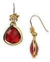 Floral detailing adds a fresh, feminine touch to Juicy Couture's faceted drop earrings.