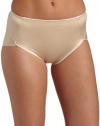 Flexees Women's Flexees Decadence Tailored Hi-Cut Brief,Latte/Ivory,Small