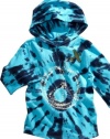 Flapdoodles Boys Hooded Peace Sign Tie Dyed Long Sleeve Tee Shirt 2t-7 (2t)