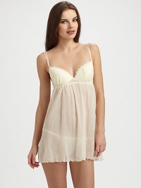 Embroidered lace cups and an alluring mesh body create a sophisticated after dark ensemble, teamed with a sexy G-string.Adjustable twin shoulder straps Padded cups with embroidered lace overlay Elastic Empire waist Mesh body Lettuce edged hem Matching G-string About 27, from shoulder to hem Babydoll: 80% polyamide/16% elastane/4% viscose G-string: 98% polyamide/2% cotton Hand wash Made in Italy Embroidered lace cups and an alluring mesh body create a sophisticated after dark ensemble, teamed with a sexy G-string.Adjustable twin shoulder straps Padded cups with embroidered lace overlay Elastic Empire waist Mesh body Lettuce edged hem Matching G-string About 27, from shoulder to hem Babydoll: 80% polyamide/16% elastane/4% viscose G-string: 98% polyamide/2% cotton Hand wash Made in Italy