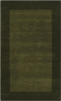 Area Rug 2x3 Rectangle Solid/Striped Dark Green Color - Surya Mystique Rug from RugPal Area Rug 2x3 Rectangle Solid/Striped Dark Green Color - Surya Mystique Rug from RugPal