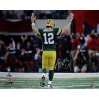 Steiner Sports NFL Green Bay Packers Aaron Rodgers Super Bowl XLV Touchdown Signal Horizontal 16x20 Photograph