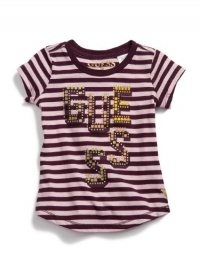 GUESS Kids Girls Striped GUESS Kids Girls Logo Tee, PLUM (10/12) GUESS Kids Girls Striped GUESS Kids Girls Logo Tee, PLUM (10/12)