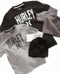 Heavyweight style. He'll love the cool slacker look of this Hurley tee and beanie, you'll love the durable construction and easy cleaning. Heavyweight style. He'll love the cool slacker look of this Hurley tee and beanie, you'll love the durable construction and easy cleaning.