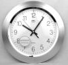 Silver Quartz Wall Clock with Quiet Sweep Second Hand