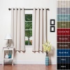 Beige Grommet Top Thermal Insulated Blackout Curtain 63 Length 1 Pair - GT