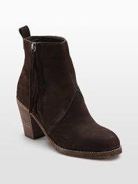 Soft nubuck leather in an ankle-grazing silhouette, elevated by a stacked heel. Stacked heel, 3 (75mm) Nubuck leather upper Side zipper Cotton lining Leather sole Padded insole ImportedOUR FIT MODEL RECOMMENDS ordering one half size up as this style runs small. Soft nubuck leather in an ankle-grazing silhouette, elevated by a stacked heel. Stacked heel, 3 (75mm) Nubuck leather upper Side zipper Cotton lining Leather sole Padded insole ImportedOUR FIT MODEL RECOMMENDS ordering one half size up as this style runs small.