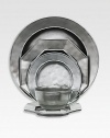 A unique mottling technique lends a hand-thumbed, hammered design to a beautiful metallic stoneware server and decorative charger with the look of an old-world favorite. From the Pewter Collection14 diam.Ceramic stonewareDishwasher safeImported