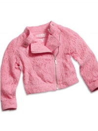 GUESS Kids Girls Little Girl Lace Jacket, LIGHT PINK (5) GUESS Kids Girls Little Girl Lace Jacket, LIGHT PINK (5)