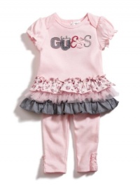 GUESS Kids Girls Skimp and Leggings Two-Piece Set, LIGHT PINK (0/3M) GUESS Kids Girls Skimp and Leggings Two-Piece Set, LIGHT PINK (0/3M)