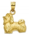 Pay tribute to your favorite breed! This adorable Shih Tzu charm will melt your heart. Crafted in diamond-cut 14k gold. Chain not included. Approximate length: 7/10 inch. Approximate width: 1/2 inch.