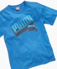 Add an extra dimension to his back-to-school wardrobe with a 3D logo T-Shirt from Puma. Add an extra dimension to his back-to-school wardrobe with a 3D logo T-Shirt from Puma.