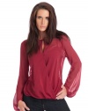 GUESS by Marciano Nora Long Sleeve Top, VICTORY RED (LARGE)