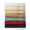 Indulge your love of softness and color with this plush combed cotton hand towel featuring a wide honeycomb dobby. SFERRA uses a revolutionary dyeing technique that preserves color through wash after wash.