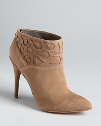 Rebecca Taylor takes a stance on the leopard trend in these exotic booties that are loaded with right-now style. Rebecca Taylor takes a stance on the leopard trend in these exotic booties that are loaded with right-now style.