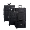 Delsey Luggage Illusion Spinner 4 Piece Set, Black, One Size