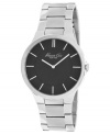 A classic structured steel men's watch with a striking minimalist dial.
