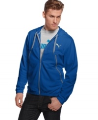 Put some zip on it. Puma updates your go-to hoodie with sporty zipper accents. Put some zip on it. Puma updates your go-to hoodie with sporty zipper accents.