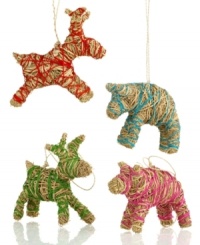 A gift that keeps on giving, the artisan-crafted reindeer ornament from Heart of Haiti emits the subtle, herbal scent of vetiver. Green cotton thread adds to its charm. A gift that keeps on giving, the artisan-crafted reindeer ornament from Heart of Haiti emits the subtle, herbal scent of vetiver. Green cotton thread adds to its charm.