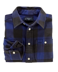 Rendered in warm brushed cotton twill, the classic checked workshirt is ruggedly handsome. Rendered in warm brushed cotton twill, the classic checked workshirt is ruggedly handsome.