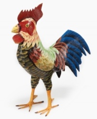 Feather your nest with this whimsical rooster from Heart of Haiti. Sculpted out of recycled cement bags and hand painted in bright primary colors, he'll win everyone over at your table, from the top of a mantel or greeting visitors by the front door. Feather your nest with this whimsical rooster from Heart of Haiti. Sculpted out of recycled cement bags and hand painted in bright primary colors, he'll win everyone over at your table, from the top of a mantel or greeting visitors by the front door.