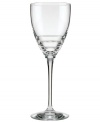 Three sharp lines juxtapose the fluid elegance of this wine glass from the Percival Place crystal stemware collection for a look of brilliant sophistication by kate spade new york.