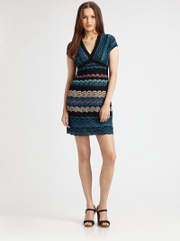 A knit dress with the iconic M Missoni look, this design features an exquisite pattern, flattering Empire waist and an incredible fit.V-necklineCap sleevesEmpire waistScalloped hemPull-on styleAbout 23 from natural waist31% acrylic/30% wool/27% cotton/8% viscose/4% nylonLining; polyesterDry cleanMade in Italy Model shown is 5'11 (180cm) wearing US size 4. Additional Information Women's Premier Designer & Contemporary Size Guide A knit dress with the iconic M Missoni look, this design features an exquisite pattern, flattering Empire waist and an incredible fit.V-necklineCap sleevesEmpire waistScalloped hemPull-on styleAbout 23 from natural waist31% acrylic/30% wool/27% cotton/8% viscose/4% nylonLining; polyesterDry cleanMade in Italy Model shown is 5'11 (180cm) wearing US size 4. Additional Information Women's Premier Designer & Contemporary Size Guide