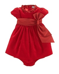 Pretty puffed sleeves, a full skirt and a wide satin sash give a timelessly sweet look to a festive Corduroy Party Dress. Pretty puffed sleeves, a full skirt and a wide satin sash give a timelessly sweet look to a festive Corduroy Party Dress.